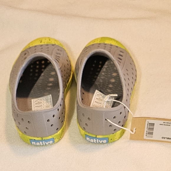 Native Jefferson Water Shoes Marbled Pigeon Gray/Palm Pickle Toddler Size C7 NEW - Picture 2 of 7